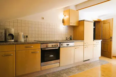 Küche/Küchenzeile in der Unterkunft Lederer Zuhaus