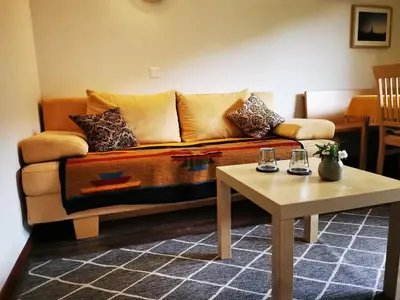 Ein Sitzbereich in der Unterkunft Pension Luzenberg