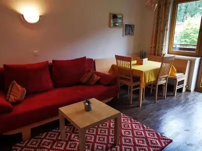 Ein Sitzbereich in der Unterkunft Pension Luzenberg