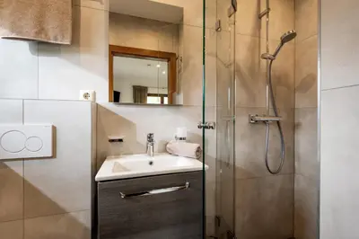 Ein Badezimmer in der Unterkunft Frühstückspension Seefried