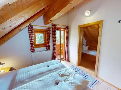Ein Bett oder Betten in einem Zimmer der Unterkunft Chalet in Wildkogel near Ski Slopes