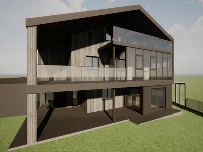 Das Gebäude in dem sich die Ferienwohnung befindet