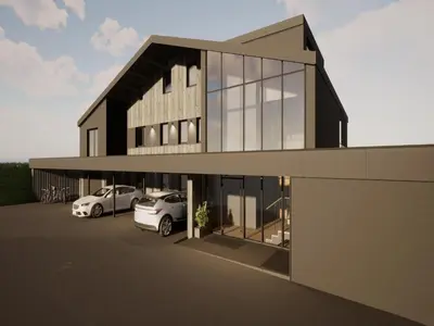 Das Gebäude in dem sich die Ferienwohnung befindet