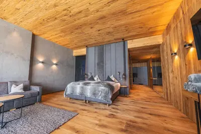Ein Bett oder Betten in einem Zimmer der Unterkunft Mountain View