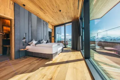Ein Bett oder Betten in einem Zimmer der Unterkunft Mountain View