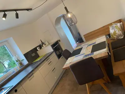 Küche/Küchenzeile in der Unterkunft Ferienwohnung Kitzbichler