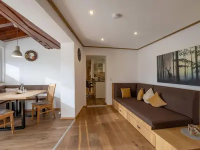 Ein Sitzbereich in der Unterkunft Appartement Mayrl