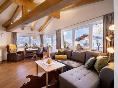 Ein Sitzbereich in der Unterkunft Appartement Torblick