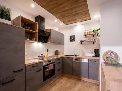 Küche/Küchenzeile in der Unterkunft Appartement Torblick