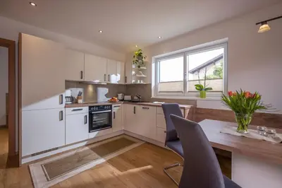 Küche/Küchenzeile in der Unterkunft Ferienwohnung Thaler