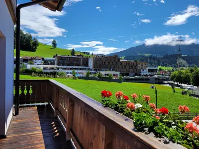 Ein allgemeiner Bergblick oder ein Berglick von der Ferienwohnung aus