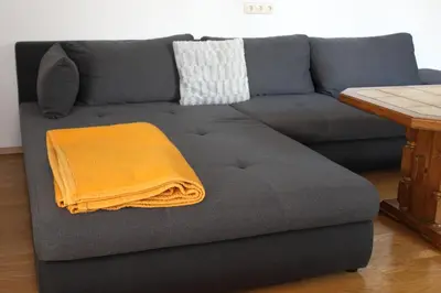 Ein Sitzbereich in der Unterkunft Ferienwohnung Innerhofer