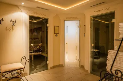 Ein Sitzbereich in der Unterkunft Boutiquehotel Säumler