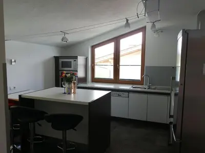 Küche/Küchenzeile in der Unterkunft Apartement Flörl