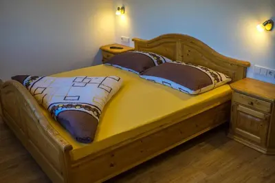 Ein Bett oder Betten in einem Zimmer der Unterkunft Apart Sporer