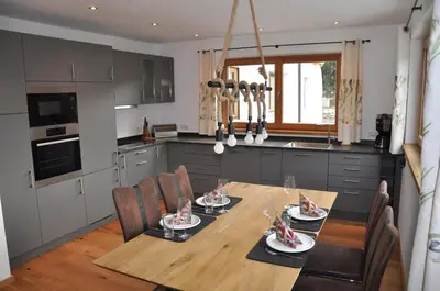 Küche/Küchenzeile in der Unterkunft Seebach Chalets