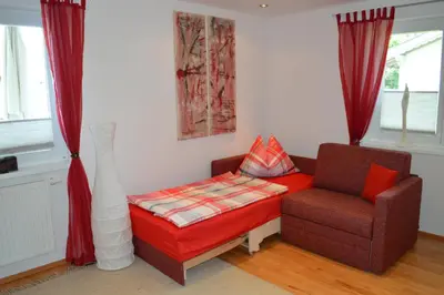 Ein Sitzbereich in der Unterkunft Appartements Strasser Angelika