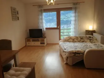 Ein Bett oder Betten in einem Zimmer der Unterkunft Ferienwohnung Mariella