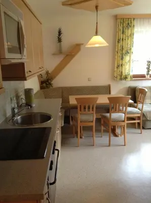 Küche/Küchenzeile in der Unterkunft Haus Zirmblick
