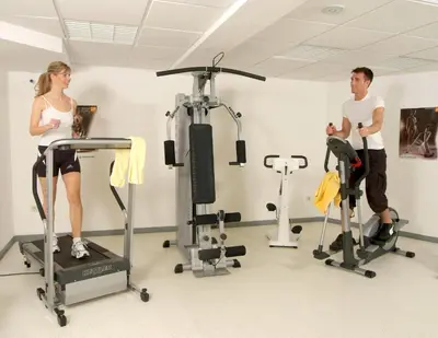 Das Fitnesscenter und/oder die Fitnesseinrichtungen in der Unterkunft Hotel Gletscherblick