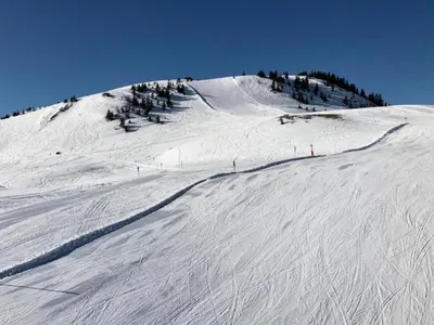 Chalet in Alps near Ski Slopes im Winter