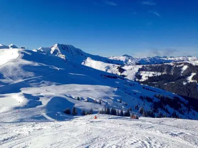 Chalet in Alps near Ski Slopes im Winter