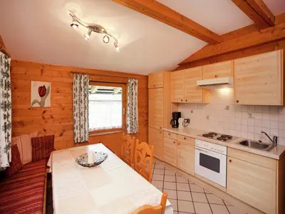 Küche/Küchenzeile in der Unterkunft Alluring Apartment with Swimming Pool in Waidring Tyrol