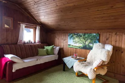 Ein Sitzbereich in der Unterkunft Appartement Wilder Kaiser