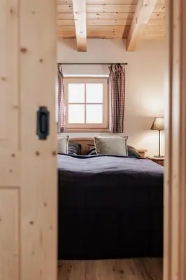 Ein Bett oder Betten in einem Zimmer der Unterkunft Berggasthaus & Lodge Resterhöhe