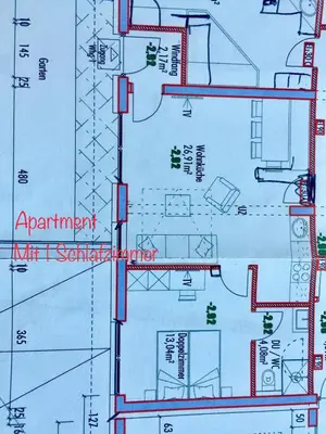 Grundriss der Unterkunft Apart Wexwood