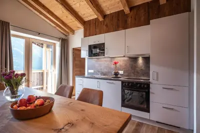 Küche/Küchenzeile in der Unterkunft Apartments Zauberberg