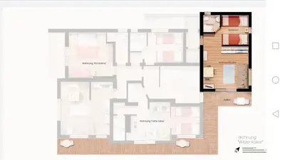 Grundriss der Unterkunft Appartements Alpenblick Söll