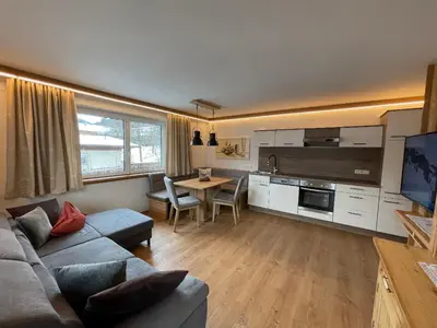 Küche/Küchenzeile in der Unterkunft Appartements Alpenblick Söll