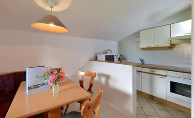 Küche/Küchenzeile in der Unterkunft APARTMENTS Pension Foidl