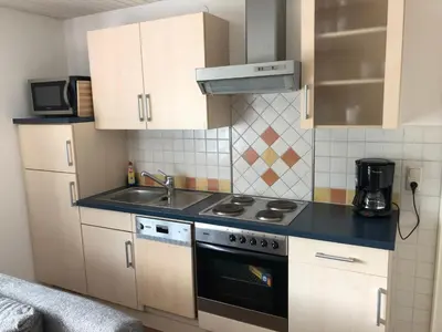 Küche/Küchenzeile in der Unterkunft Appartement Pohl