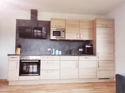 Küche/Küchenzeile in der Unterkunft Appartements Höpfl