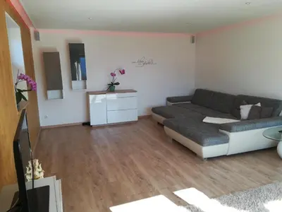 Ein Sitzbereich in der Unterkunft Ferienwohnung Brixental