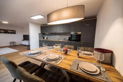 Küche/Küchenzeile in der Unterkunft Mayerl's Kaiserappartement