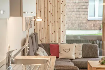 Ein Sitzbereich in der Unterkunft ZUM MARTIN SEPP Appartements im Martinshof
