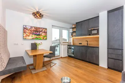 Küche/Küchenzeile in der Unterkunft Apartmenthaus Maximilian