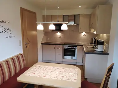 Küche/Küchenzeile in der Unterkunft Ferienwohnung Geisler