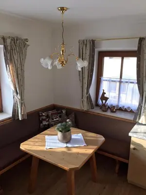 Ein Sitzbereich in der Unterkunft Appartement Scherrhof