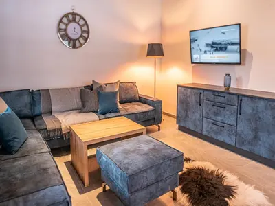 Ein Sitzbereich in der Unterkunft The village - chalet stone house