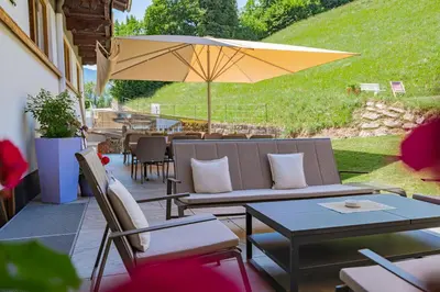 Ein Garten an der Unterkunft Kirchbichlhof GmbH