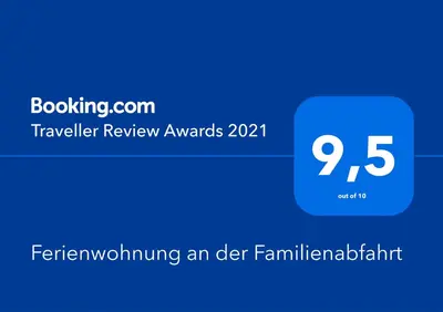 Ein Zertifikat, Auszeichnung, Logo oder anderes Dokument, das in der Unterkunft Ferienwohnung an der Familienabfahrt ausgestellt ist