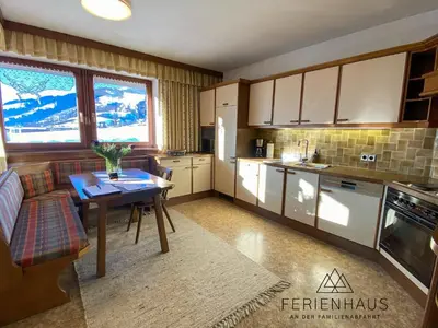 Küche/Küchenzeile in der Unterkunft Ferienwohnung an der Familienabfahrt
