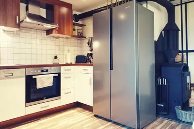 Küche/Küchenzeile in der Unterkunft Ferienwohnung Außerdorf