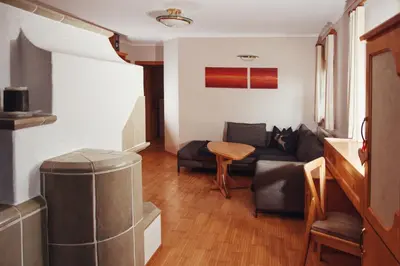 Ein Sitzbereich in der Unterkunft Apartment Wachinghof