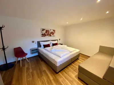 Ein Bett oder Betten in einem Zimmer der Unterkunft TheView Hamberg