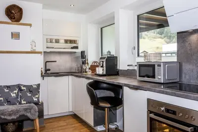 Küche/Küchenzeile in der Unterkunft Ferienwohnung Katharina
